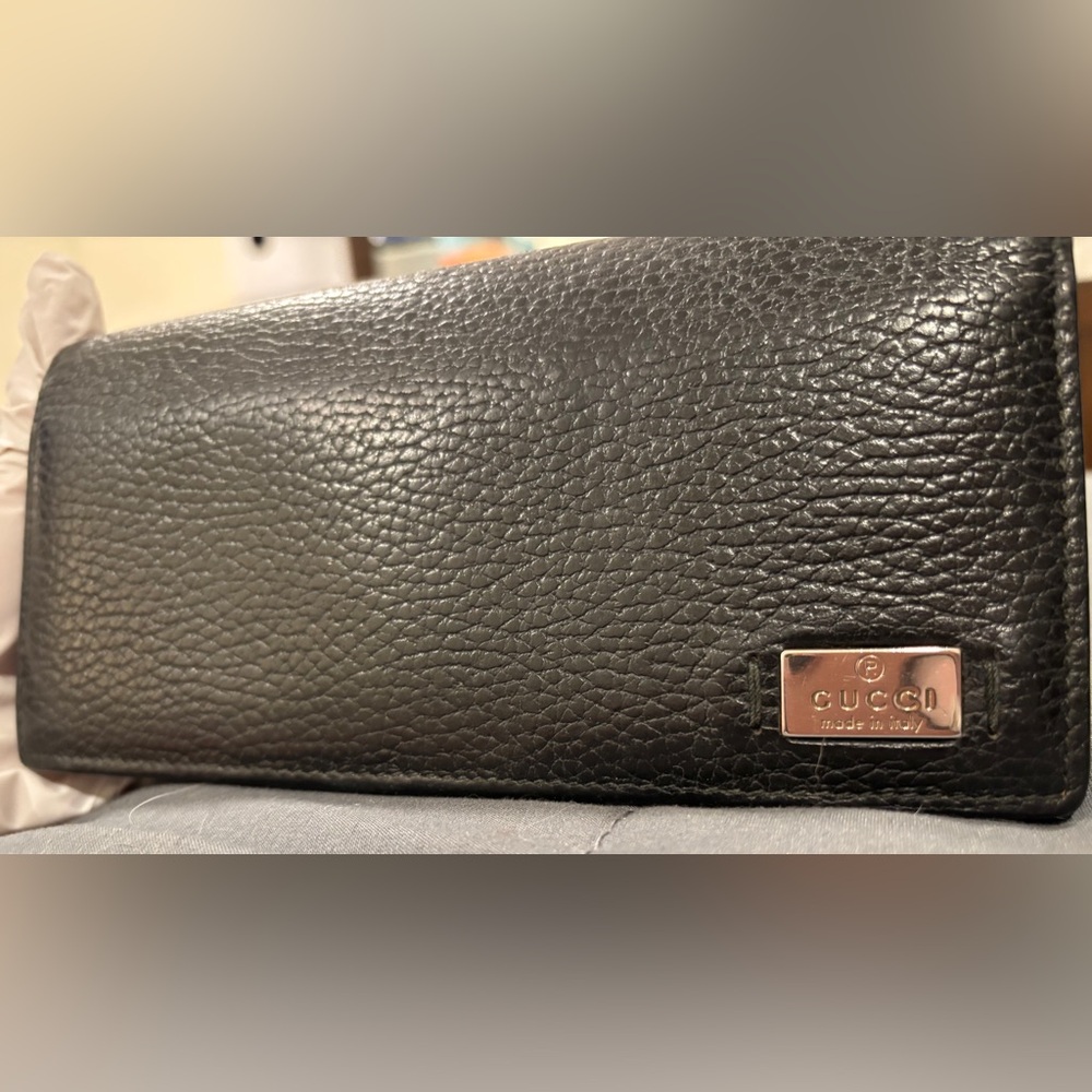 Gucci Black Leather Long Wallet